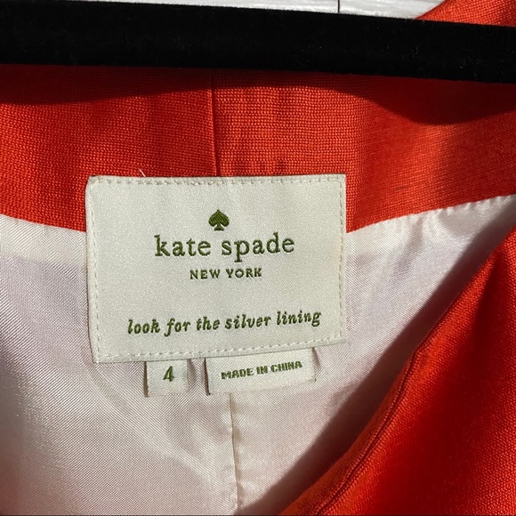 Kate Spade Red/Orange & Cream Colorblock Dress - Picture 5 of 10